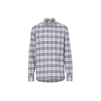 Burberry Shirts Men Sky Blue