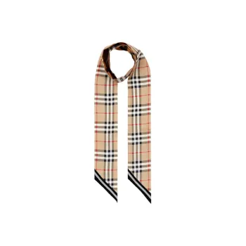 Burberry House Check Patterned Silk Scarf