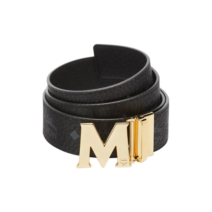 MCM Claus M Reversible Belt Monogram 1.75W 51In/130Cm-0