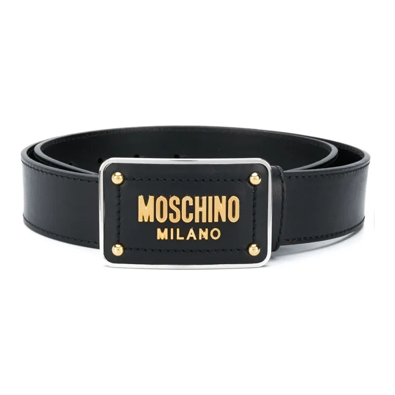 MOSCHINO Logo Lettering Buckle Belt-0