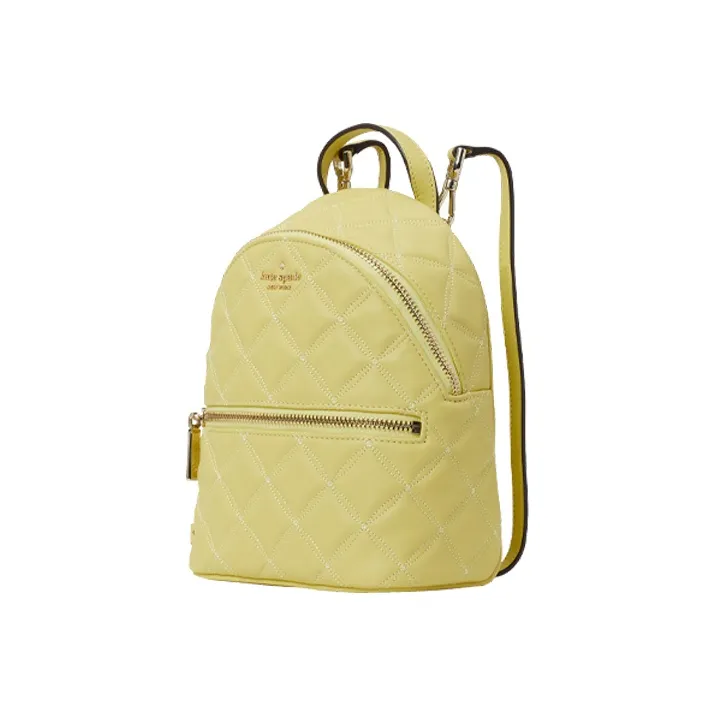 Kate Spade Natalia Leather Backpack Regular Women's Misty Yellow-1