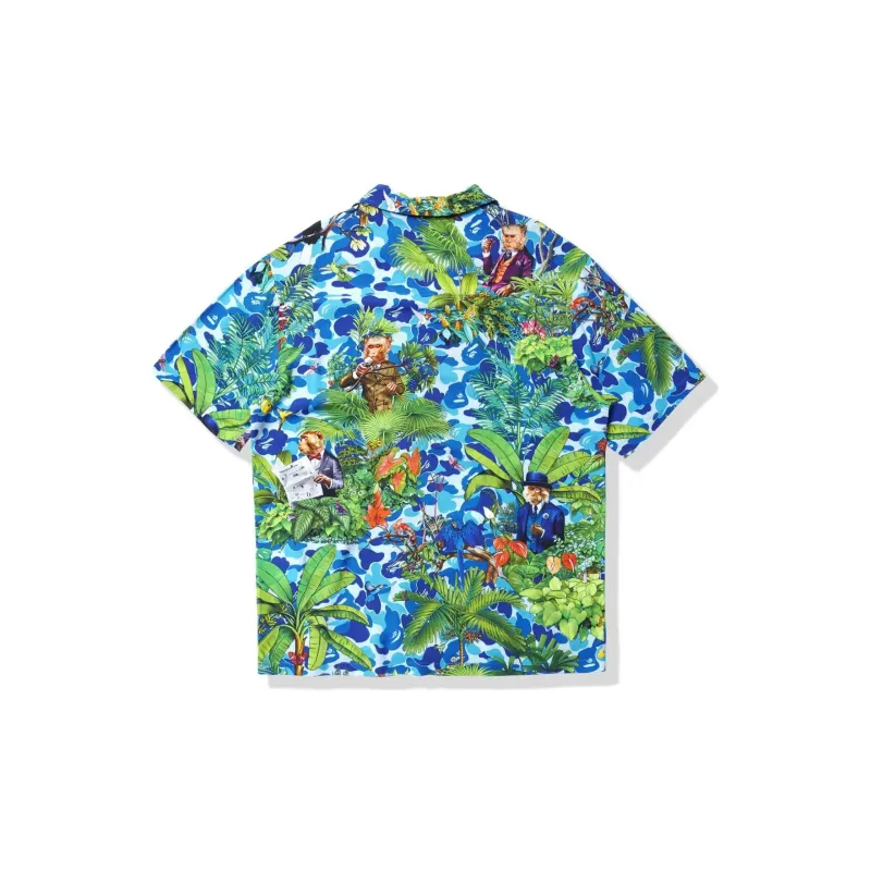 A BATHING APE X Monkey 47 Open Collar S/S Shirt-1