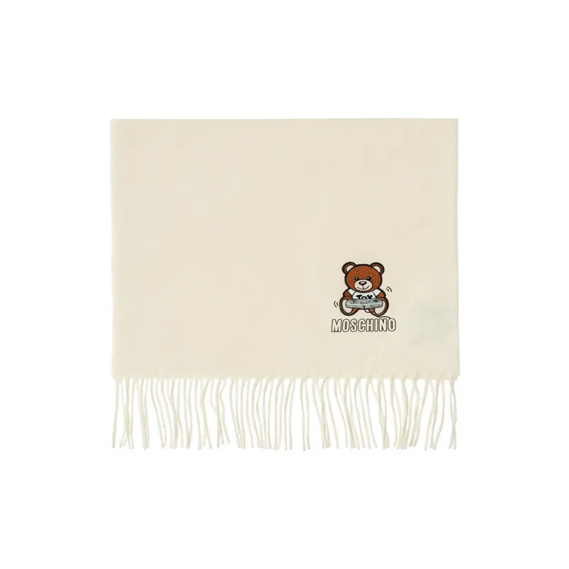 MOSCHINO Knit Scarves Unisex Beige-0
