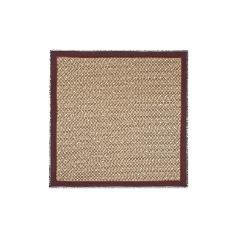 GUCCI Gg Horsebit-print Frayed Scarf-0