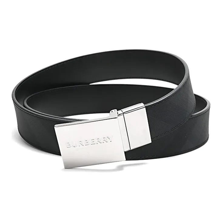 Burberry Smooth Buckle Trimmable Double Sided Belt Leather Belts Men's-1