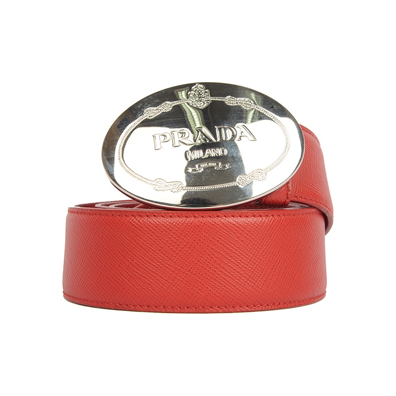 Prada red belt best sale