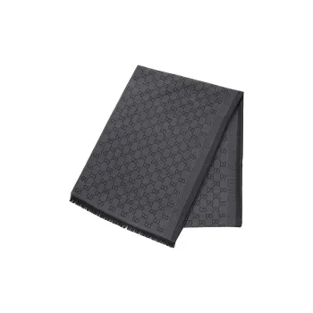 GUCCI Gg Jacquard Pattern Knitted Scarf