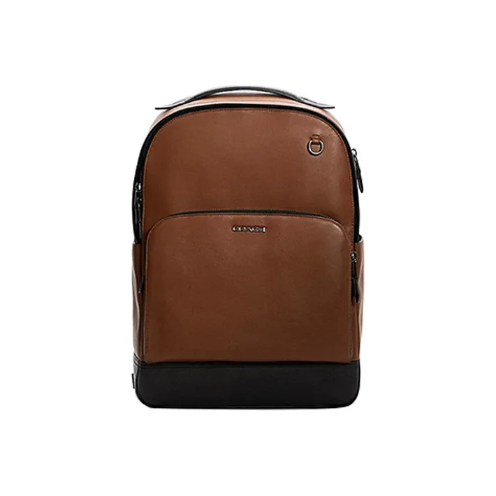 COACH Graham Cow Leather Backpack Large Size Men's Brown-0