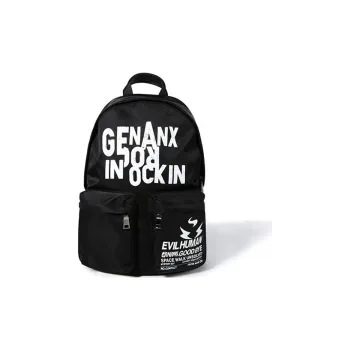 GENANX Polyester Portable Backpack Unisex Black