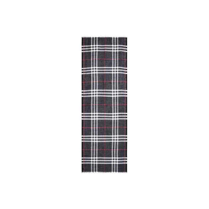 Burberry Lightweight Check Wool Scarf-0
