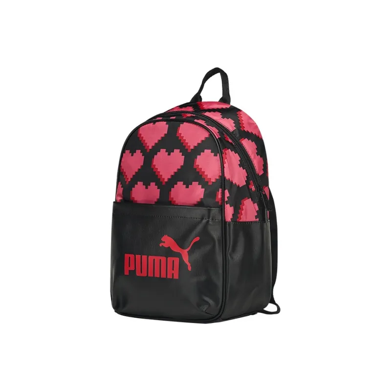 PUMA Artificial Leather Backpack Regular Women's Black Pink-1