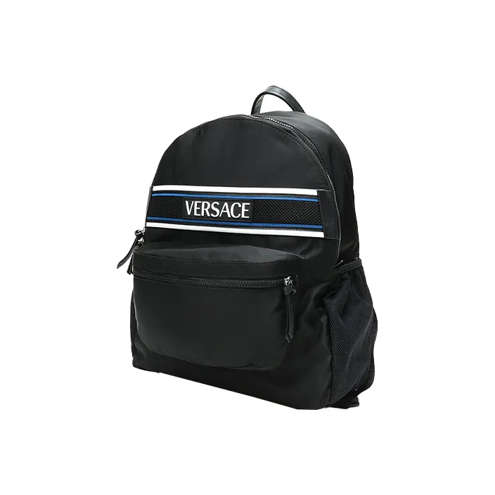 VERSACE Fabric Backpack Men's Black-1