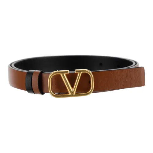 Valentino Leather Belts Unisex Brown