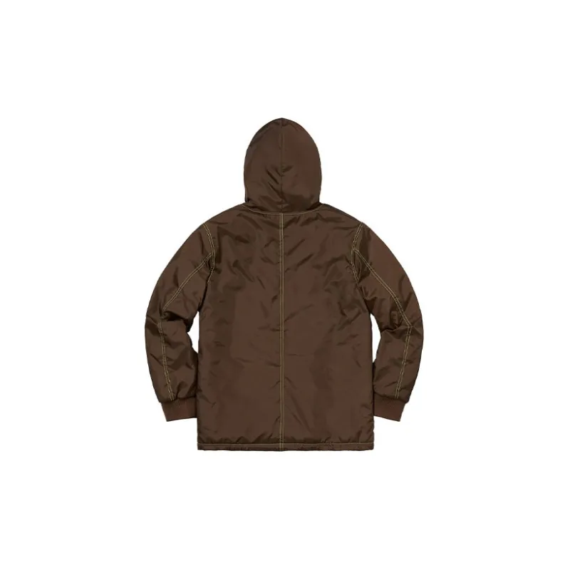 Supreme Sherpa Lined Nylon Zip Up Jacket-1