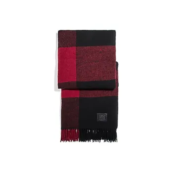 COACH Knit Scarves Women's Red Black