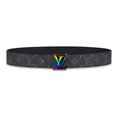 LOUIS VUITTON LV Initiales Reversible Belt Monogram Eclipse Taiga 40MM 