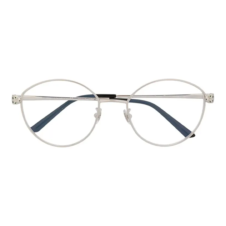Cartier Eyeglass Frames Unisex Silver-1