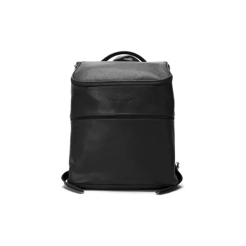 LONGCHAMP Le Foulonné Cow Leather Backpack Medium Size Men's Black