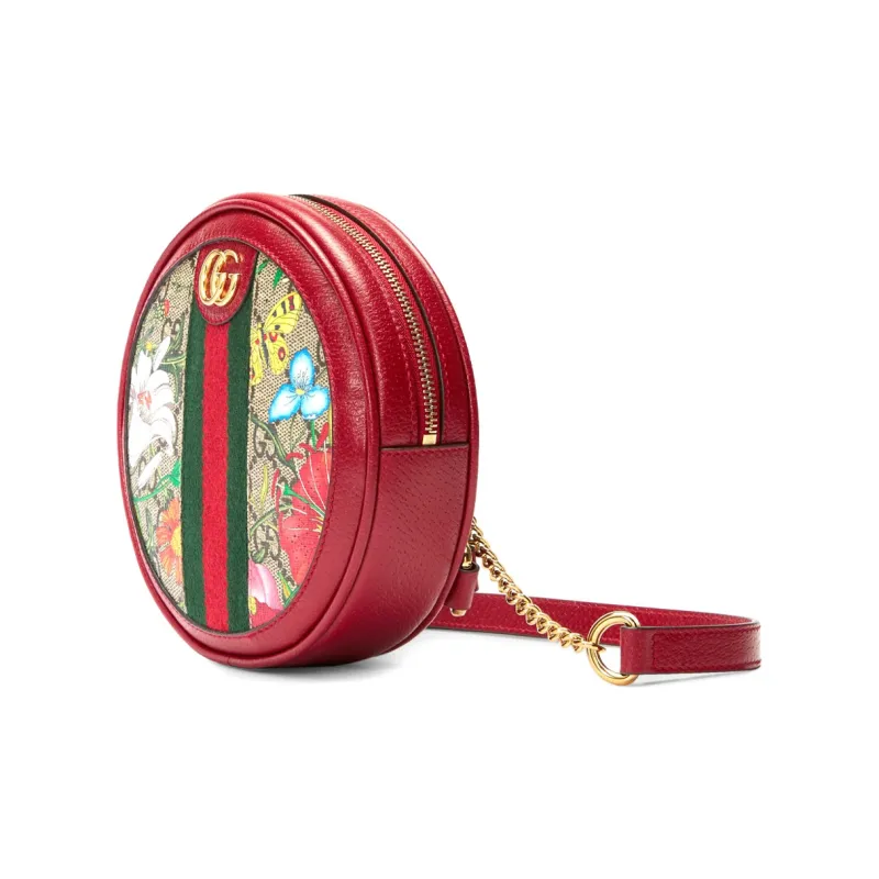 GUCCI Ophidia Backpack GG Flora Mini Red-1