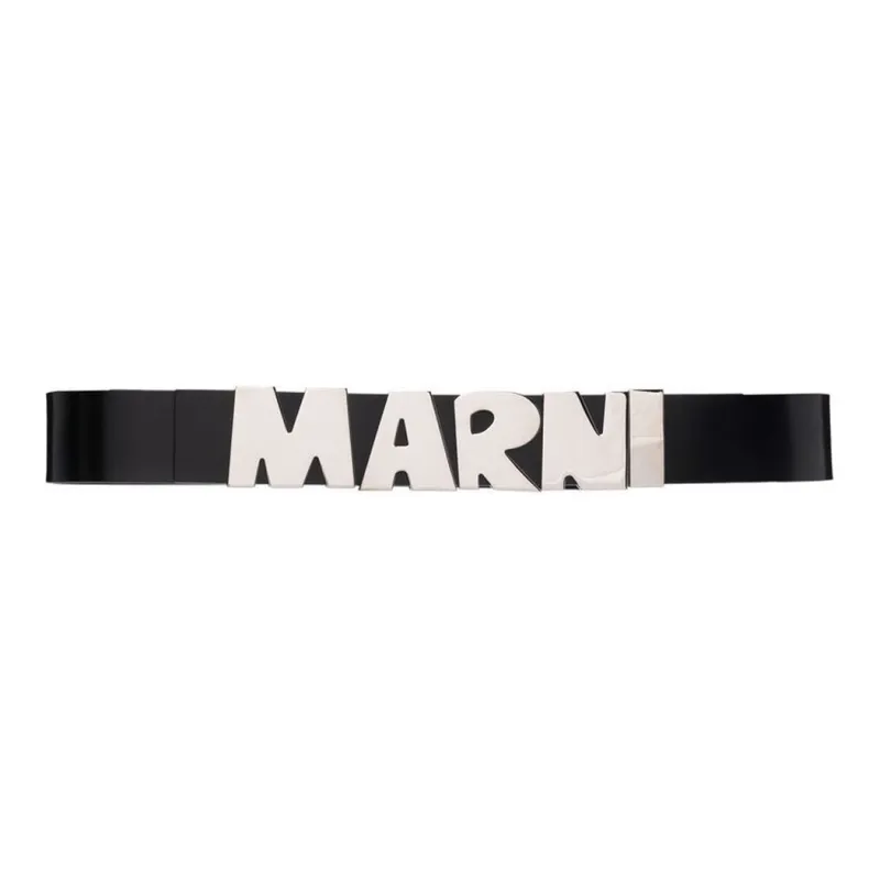 MARNI Leather Belts Unisex Black-0
