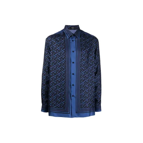 VERSACE Shirts Men Blue