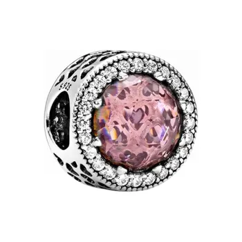 Pandora 925 Sterling Silver Charms / Pendants Women's Deep Pink