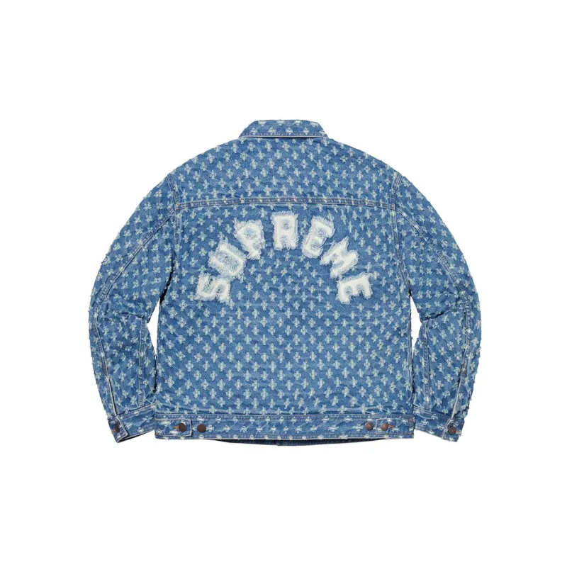Supreme Hole Punch Denim Trucker Jacket-5