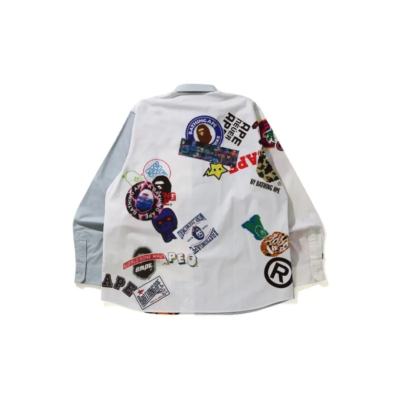 Bape Multi Motif Print Relaxed Shirt-3