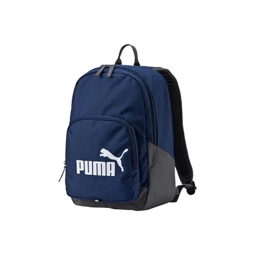 Puma Unisex White Logo Backpack Blue/Grey