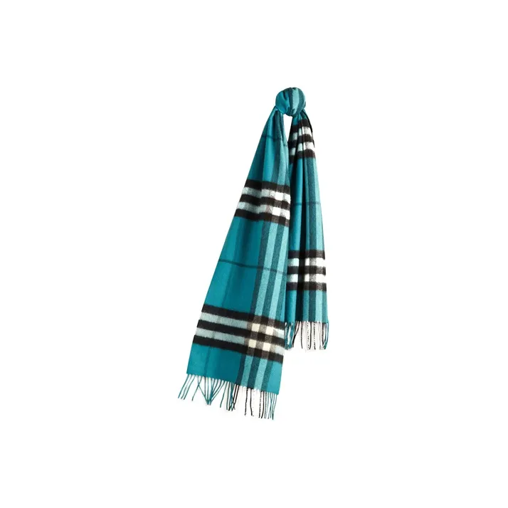 Burberry Knit Scarves Unisex Turquoise-1