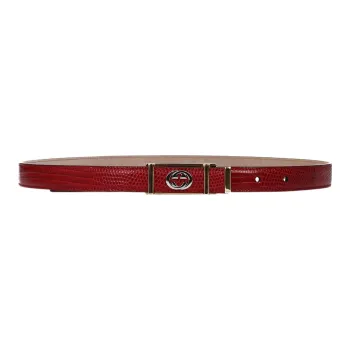 GUCCI Leather Belts Unisex Red
