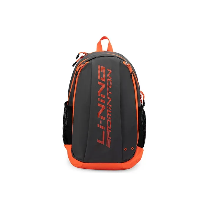 LiNing Fabric Backpack Regular Unisex Gray Orange-0