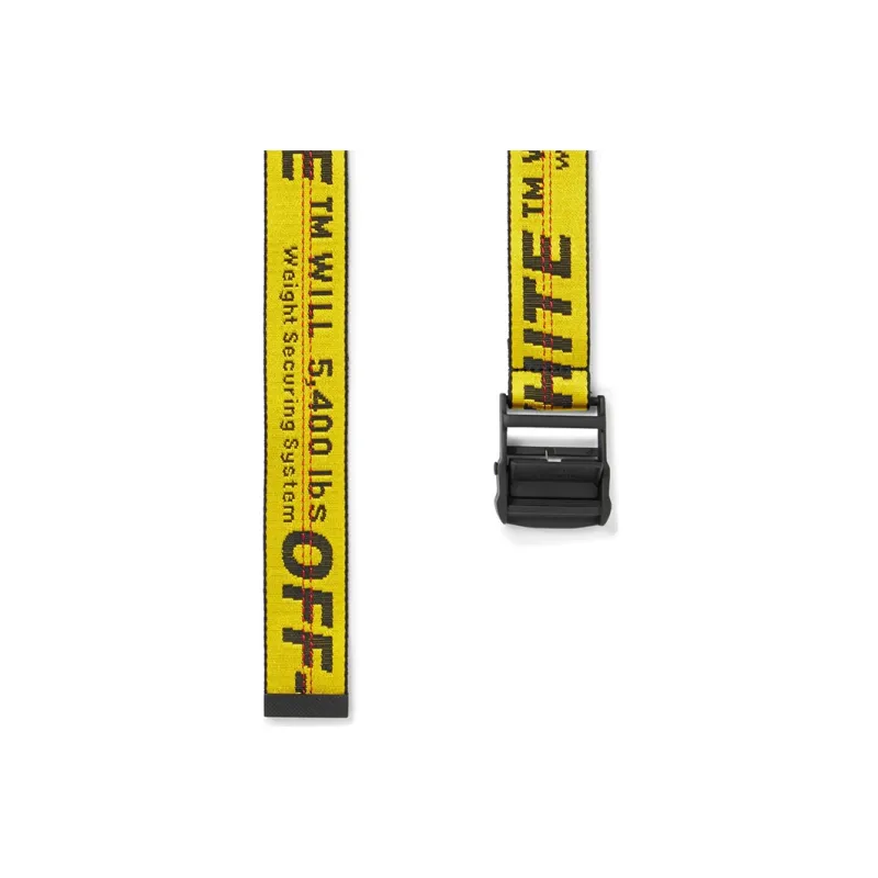 OFF-WHITE Leather Belts Unisex Bright Yellow-3