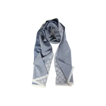 GUCCI GG Wool&Silk Knit Scarf