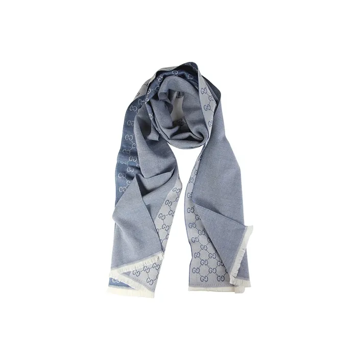 GUCCI GG Wool&Silk Knit Scarf-0