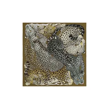 HERMES Silk Scarves Unisex Brown