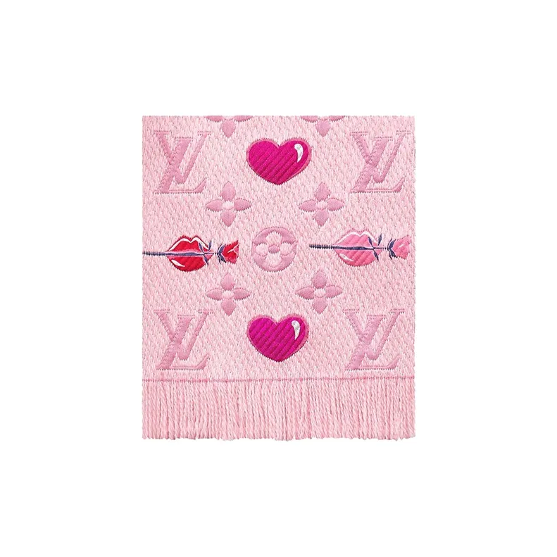 LOUIS VUITTON Scarves Unisex Pink-1