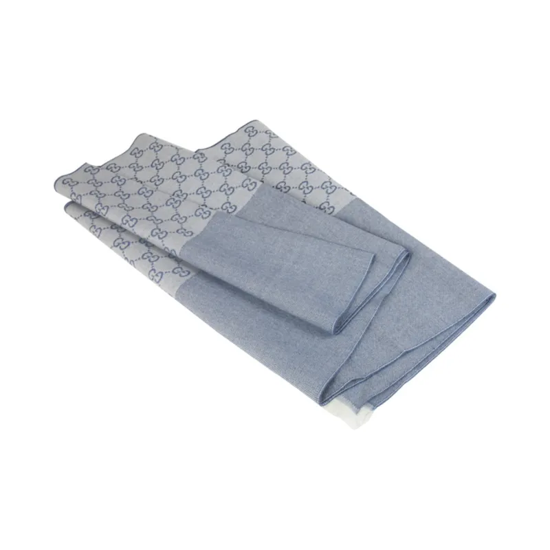 GUCCI GG Wool&Silk Knit Scarf-3