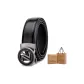 Plain Smooth Black Strap Gunmetal Buckle
