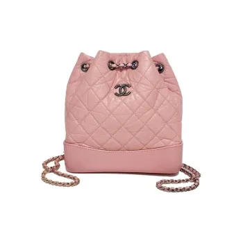 CHANEL Gabrielle Calfskin Hobo Bag Backpack Women's Pink
