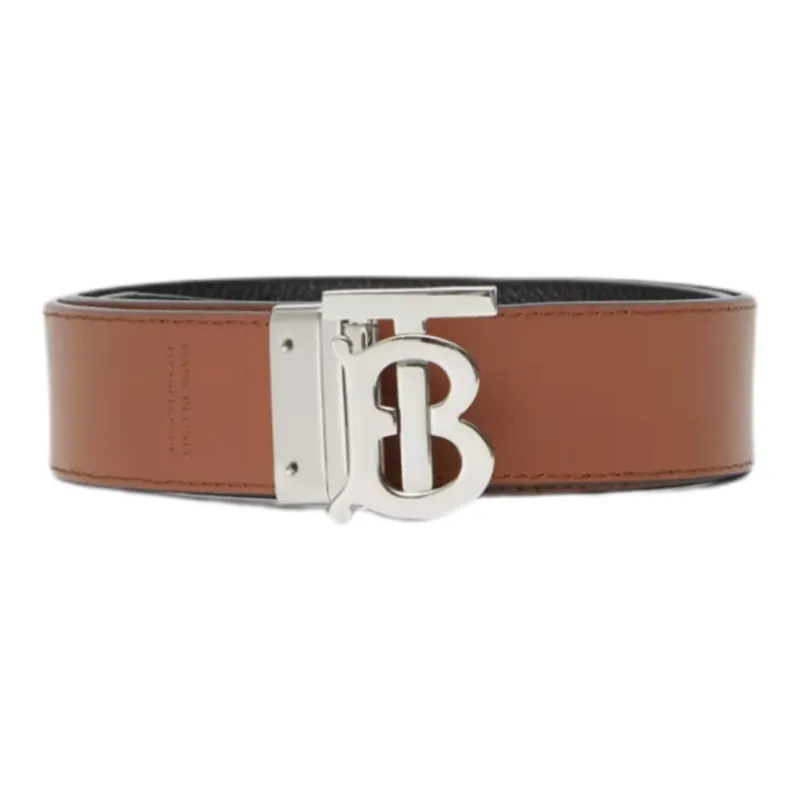 Burberry Cow Leather Leather Belts Men's Width: 3.5cm-3
