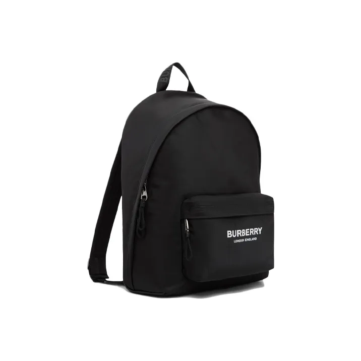 Burberry Logo Print Nylon Backpack Black-2