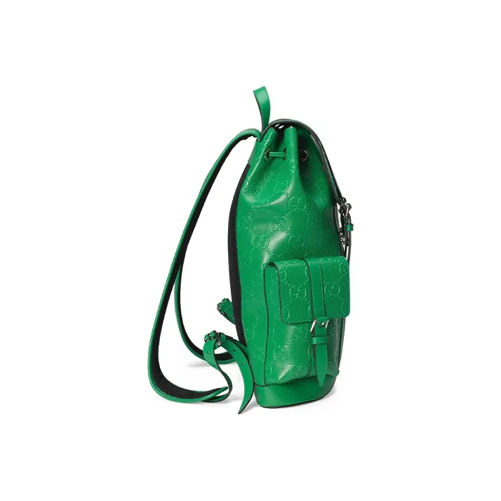 GUCCI Leather Backpack Men's Green-2