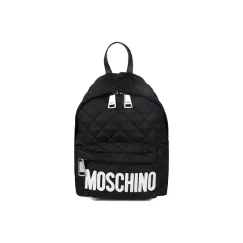 MOSCHINO Nylon Fabric Backpack Small Size Women's Black