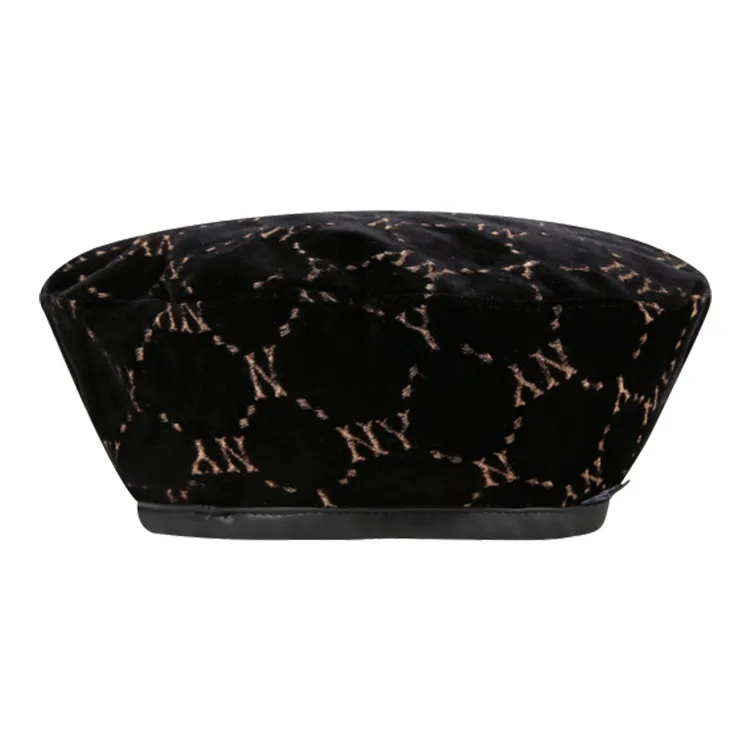 MLB Monogram Velvet Beret New York Yankees Hat-2