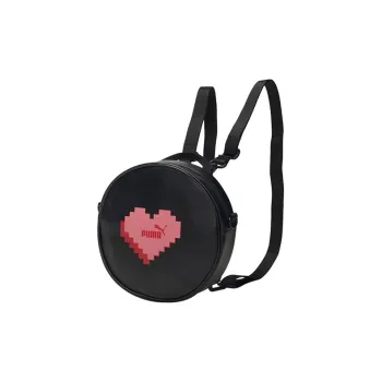 PUMA Artificial Leather Round Bag Backpack Mini Women's Black