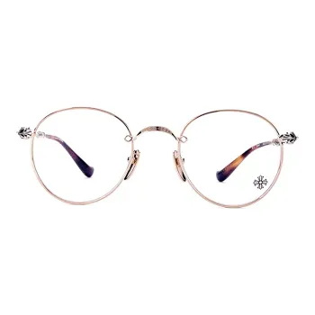 Chrome Hearts Metal Butterfly Eyeglass Frames Unisex Bright Gold