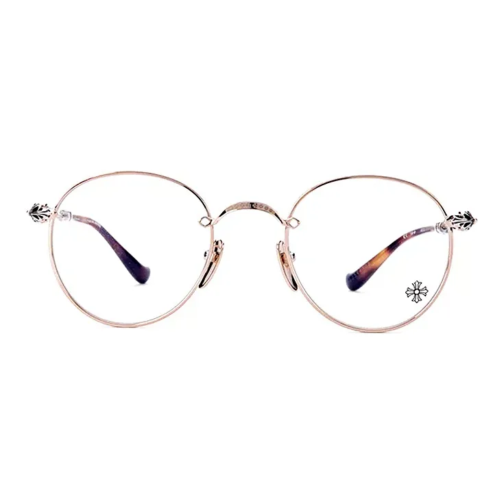 Chrome Hearts Metal Butterfly Eyeglass Frames Unisex Bright Gold-0
