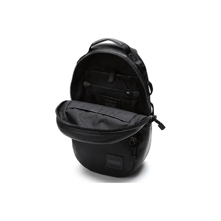 COACH Pacer Canvas With Leather Backpack Regular Men's Charcoal Black-5