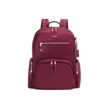 TUMI Voyageur Nylon Fabric Backpack Unisex Berry